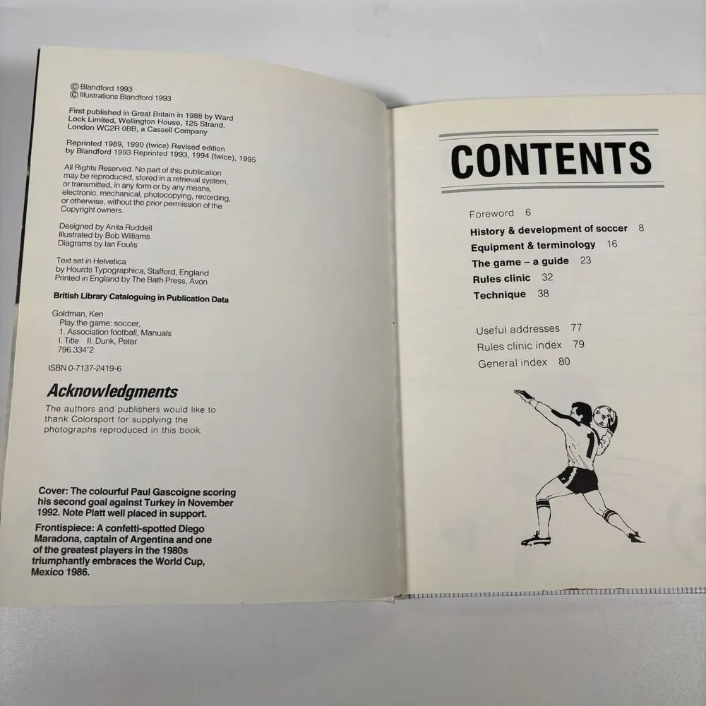 Play The Game Soccer Book KEN GOLDMAN PETER DUNK Don Howe John Lyall Chelsea FC